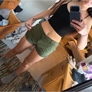 Olive Green Women's Shorts